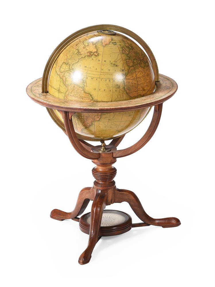 A WILLIAM IV TWELVE-INCH TERRESTRIAL LIBRARY TABLE GLOBE