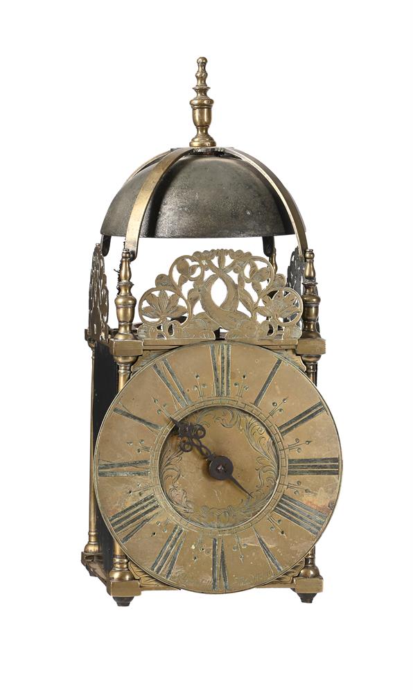 A WILLIAM III BRASS LANTERN CLOCK