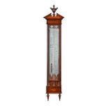 A DUTCH INLAID MAHOGANY MERCURY CONTRA-BAROMETER