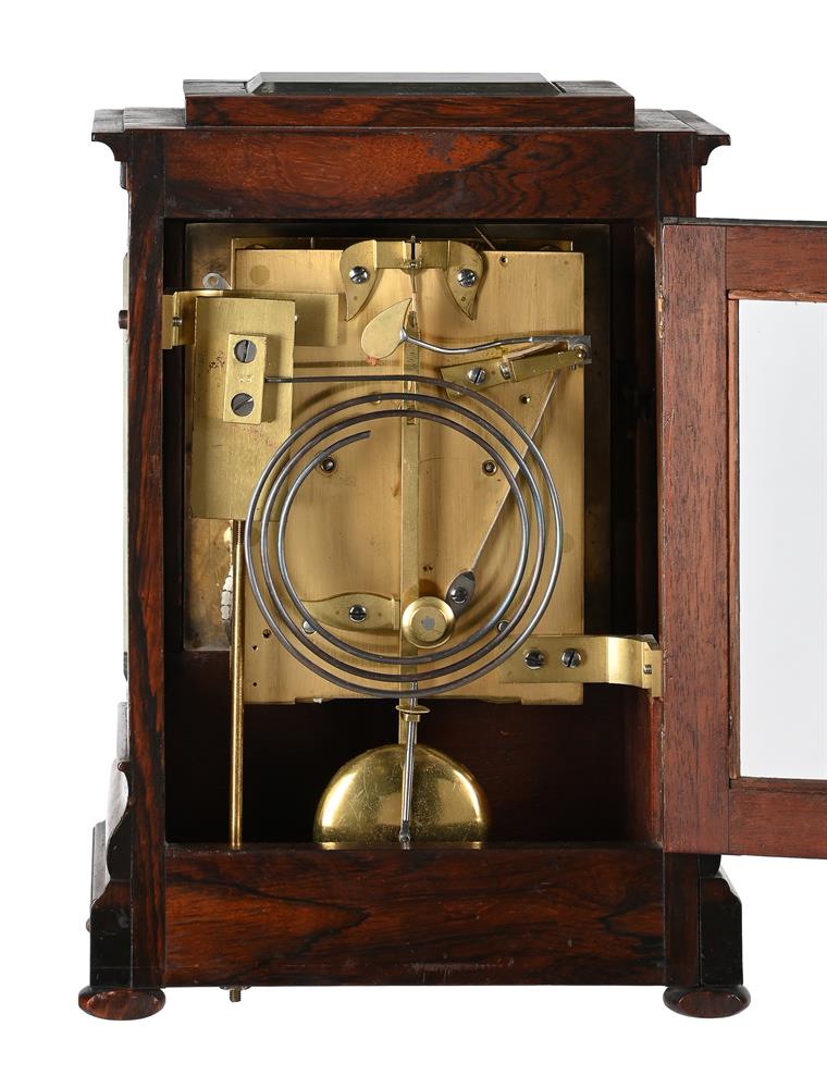 Y A VICTORIAN ROSEWOOD FIVE-GLASS MANTEL CLOCK - Image 2 of 3