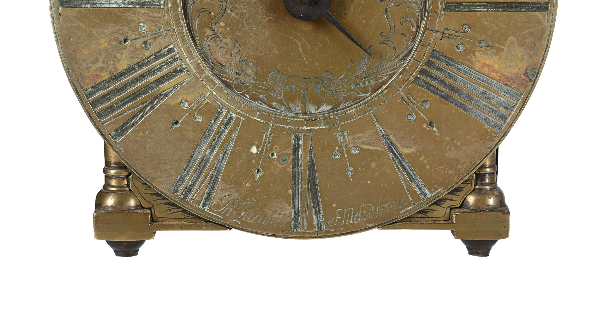 A WILLIAM III BRASS LANTERN CLOCK - Image 2 of 4