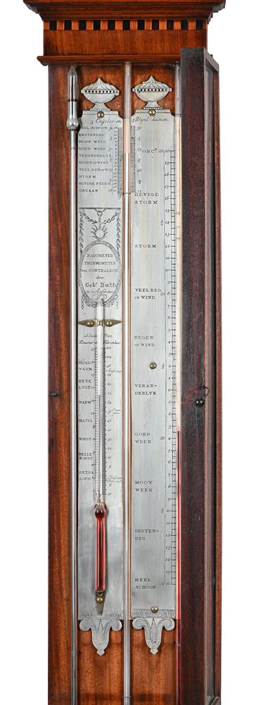 A DUTCH INLAID MAHOGANY MERCURY CONTRA-BAROMETER - Image 3 of 4