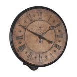 A RARE GEORGE III WOODEN-DIALLED TAVERN FUSEE WALL DIAL TIMEPIECE