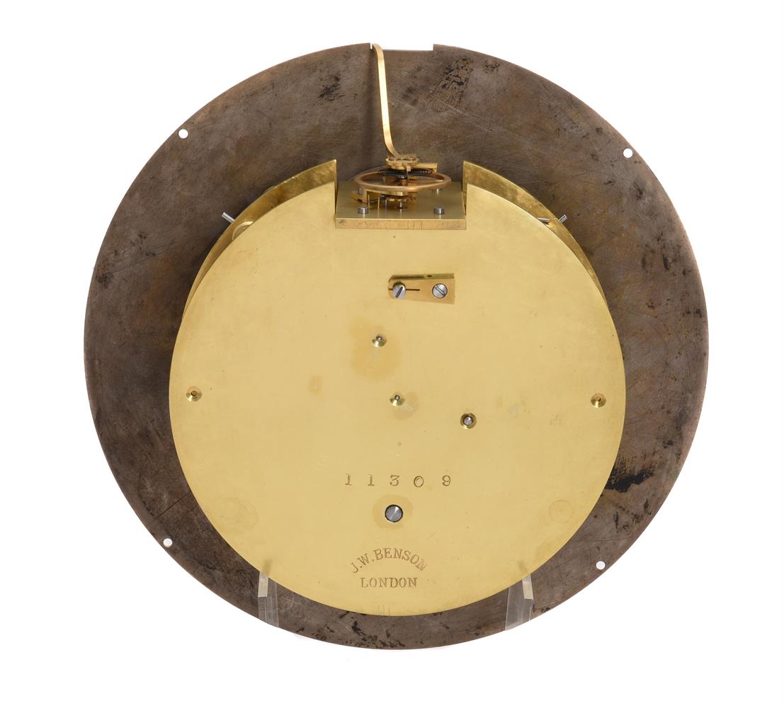 A VICTORIAN BRASS SHIP'S BULKHEAD TIMEPIECE - Image 6 of 7