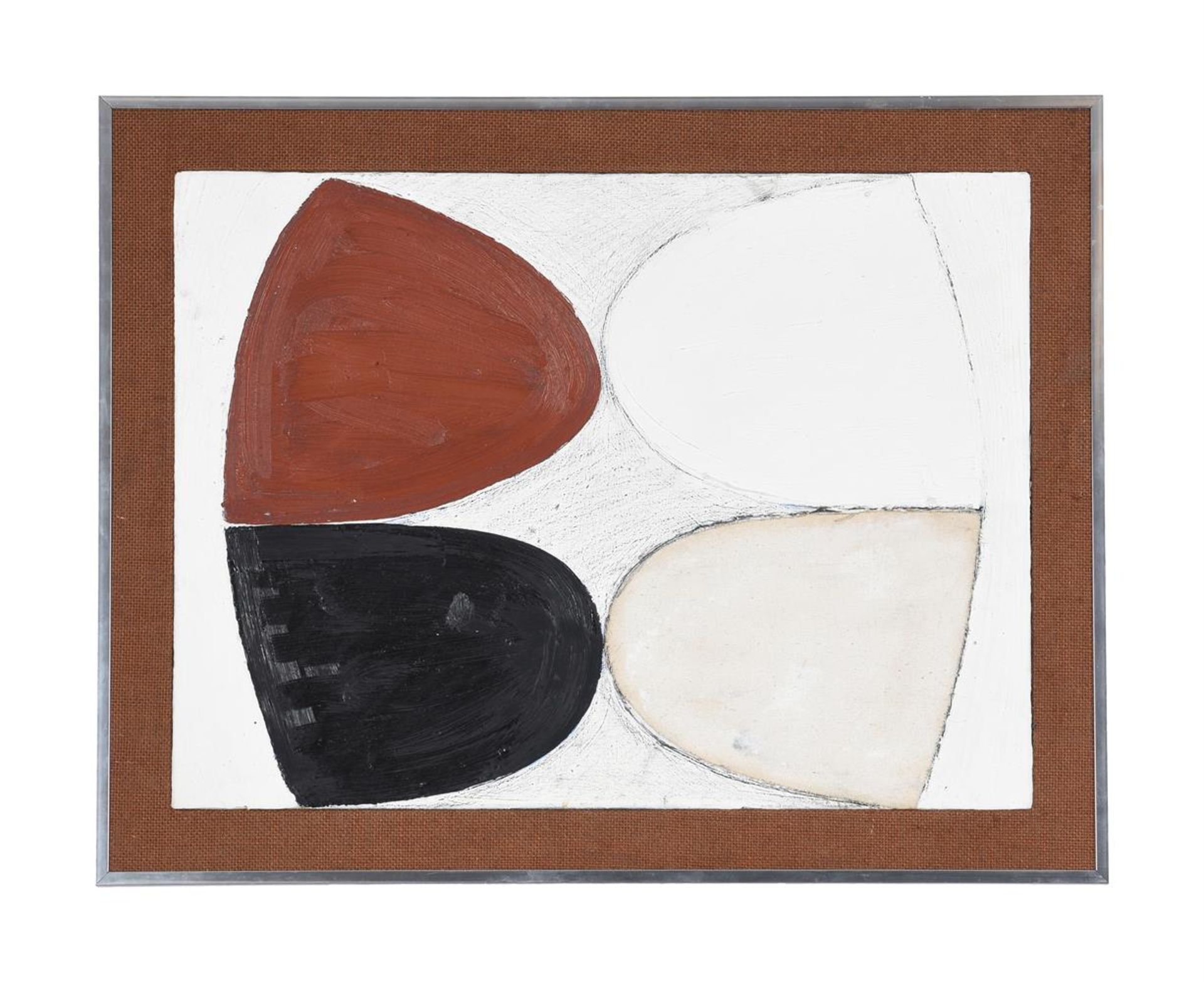 λ TERRY FROST (BRITISH 1915-2003), UNTITLED (BROWN, BLACK & WHITE) - Image 2 of 2