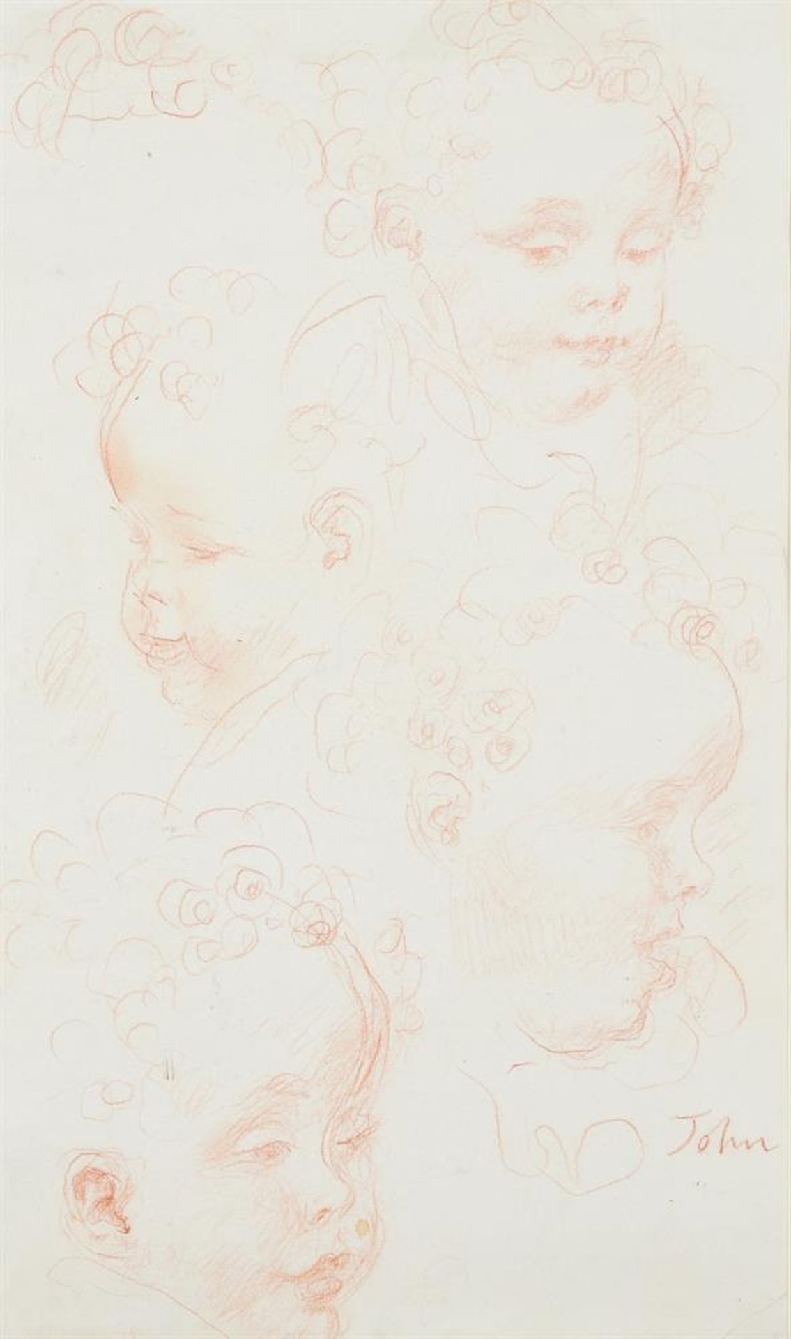 λ AUGUSTUS JOHN (BRITISH 1878-1961), STUDIES OF A BABY'S HEAD