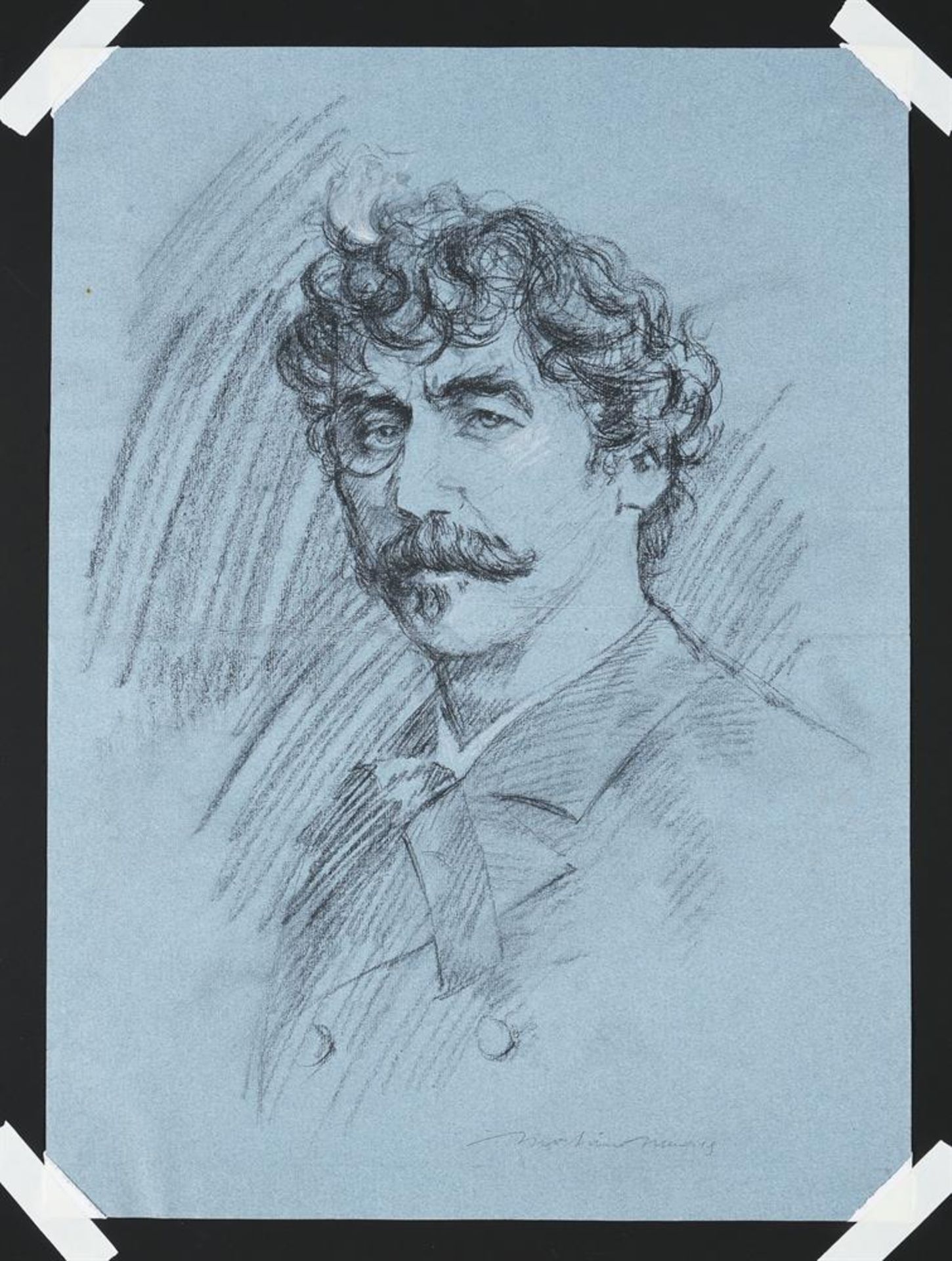 MORTIMER MENPES (BRITISH 1855 - 1938), PORTRAIT STUDY OF JAMES MCNEILL WHISTLER - Image 4 of 4