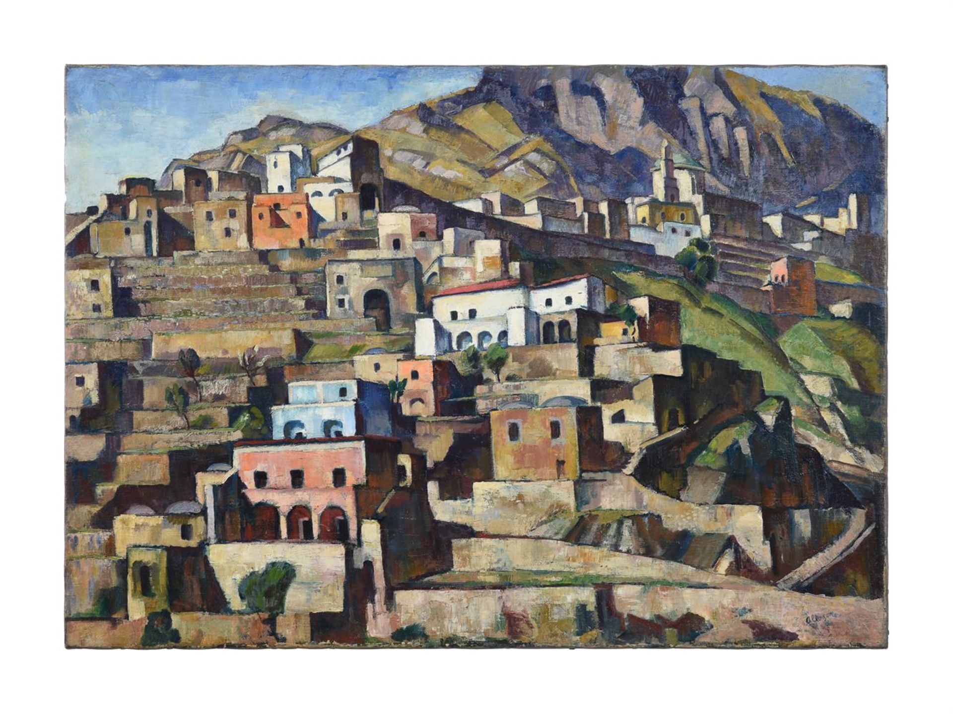 λ ADRIAN ALLINSON (BRITISH 1890-1959), GREEK VILLAGE LANDSCAPE - Bild 2 aus 4