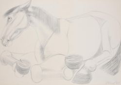 λ DAME ELISABETH FRINK (BRITISH 1930-1993), LYING DOWN HORSE