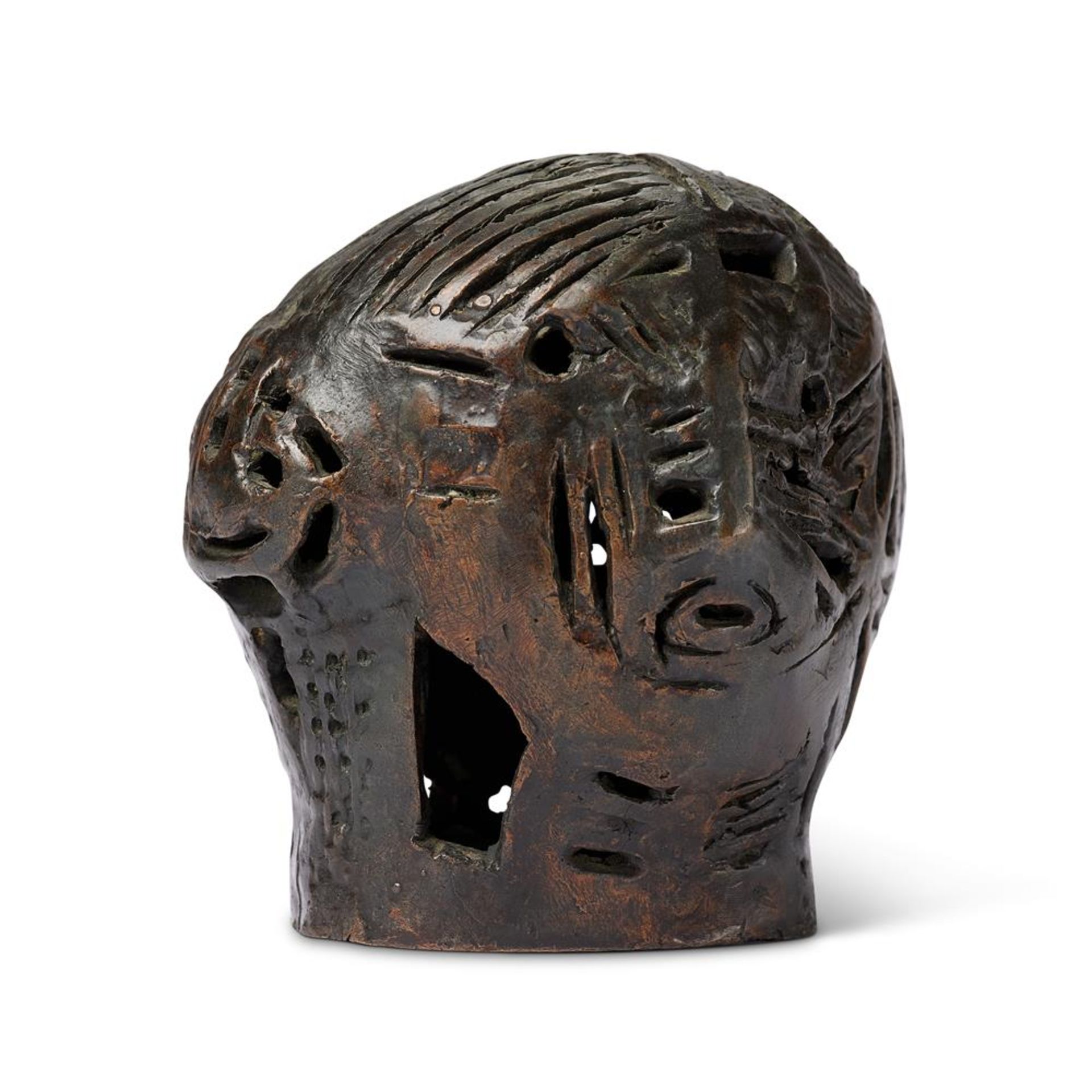 λ HENRY MOORE (BRITISH 1898-1986), MAQUETTE FOR STRAPWORK HEAD, 1950 - Image 2 of 4