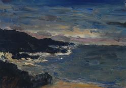 λ PETER COLLIS (IRISH 1929-2012), THE SEA AT CLEGGAN, COUNTY GALWAY, IRELAND