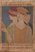 JOSEPH SOUTHALL (BRITISH 1861-1944), VISITORS TO AN EXHIBITION: DESIGN FOR A POSTER