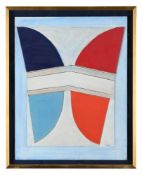 λ TERRY FROST (BRITISH 1915-2003), UNTITLED (RED, BLACK, BLUE, ORANGE)