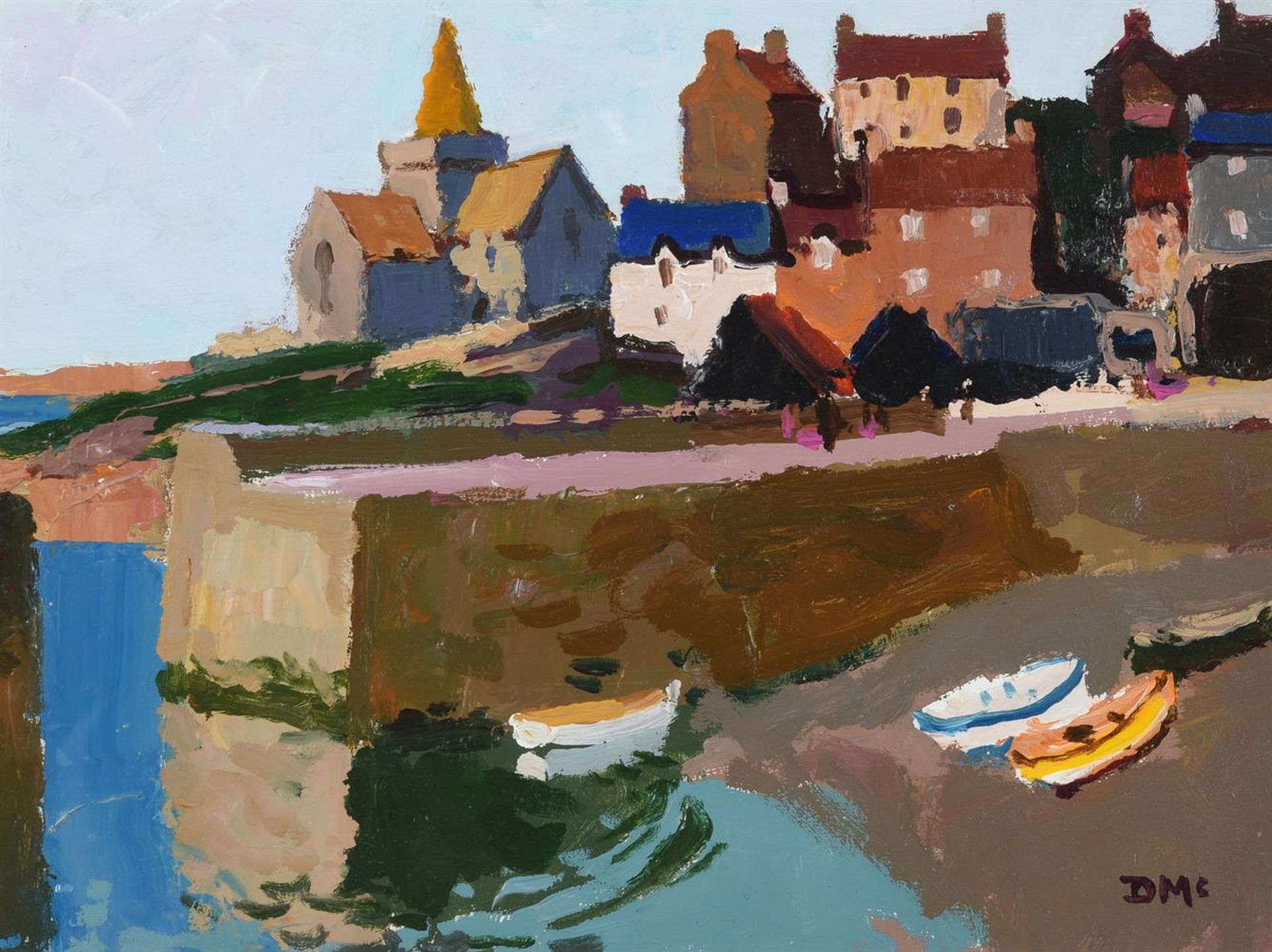 λ DONALD MCINTYRE (BRITISH 1923-2009), CHURCH, ST. MONANS, SCOTLAND