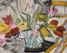 λ GILBERT SPENCER (BRITISH 1892-1979), STILL LIFE OF FLOWERS IN A VASE