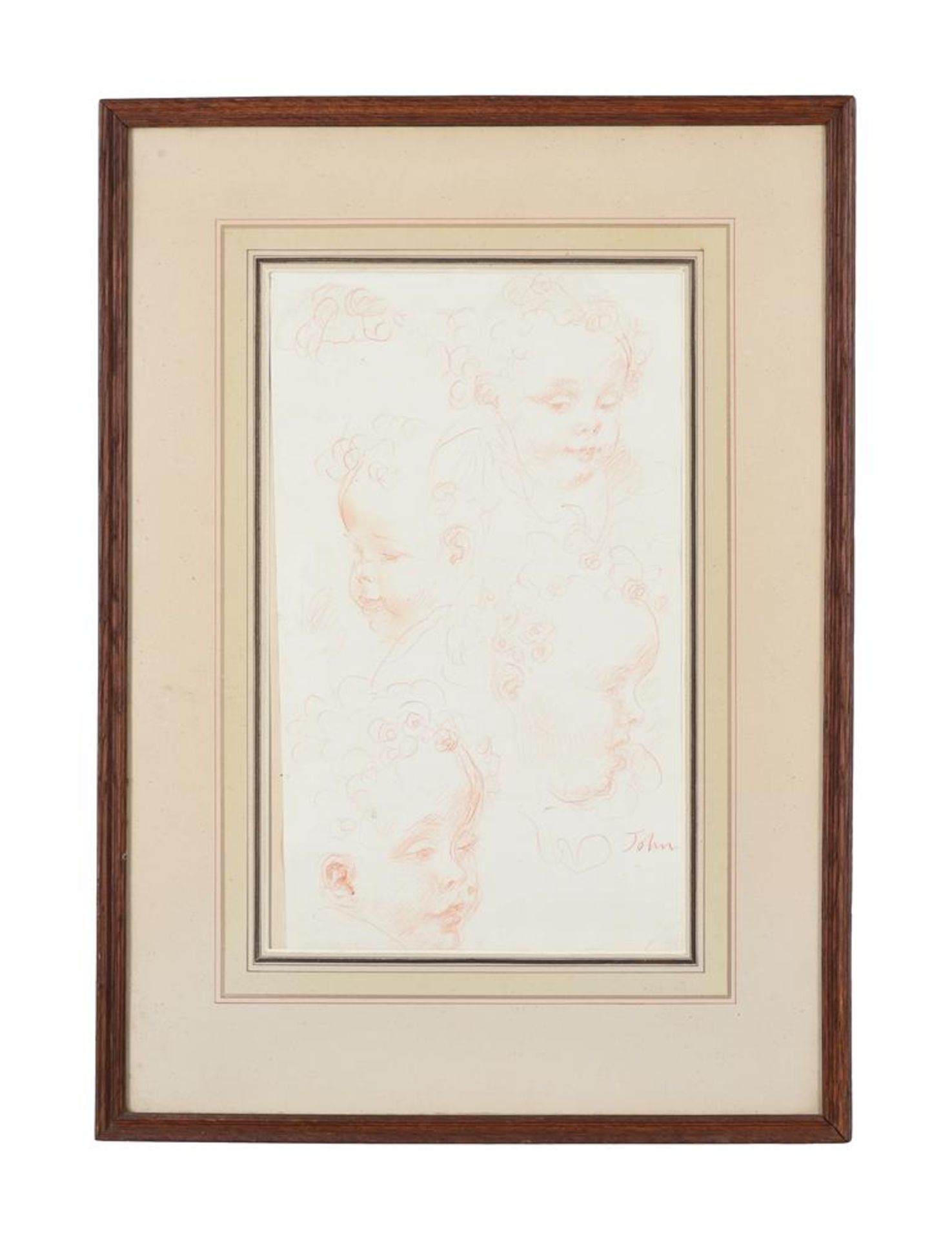 λ AUGUSTUS JOHN (BRITISH 1878-1961), STUDIES OF A BABY'S HEAD - Image 2 of 4