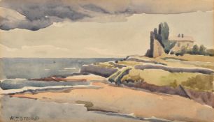 λ WALTER STEGGLES (BRITISH 1908-1997), ROBSWALL CASTLE, COAST OF MALAHIDE