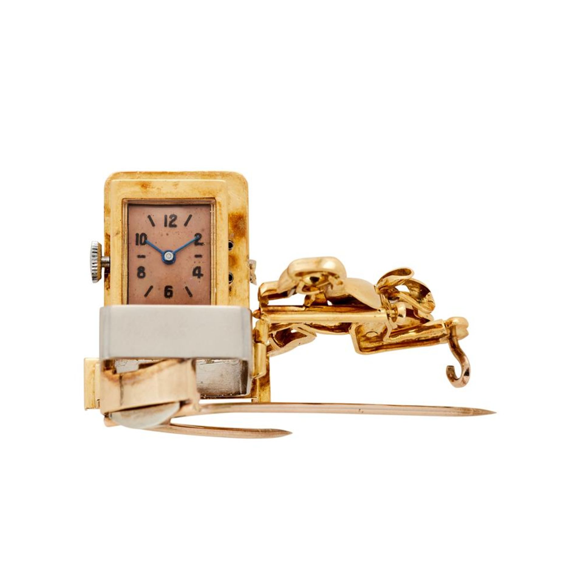 A 1940S NOVELTY SAFECRACKER WATCH BROOCH - Bild 2 aus 4