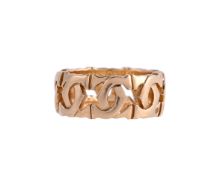 CARTIER, DOUBLE C BAND RING