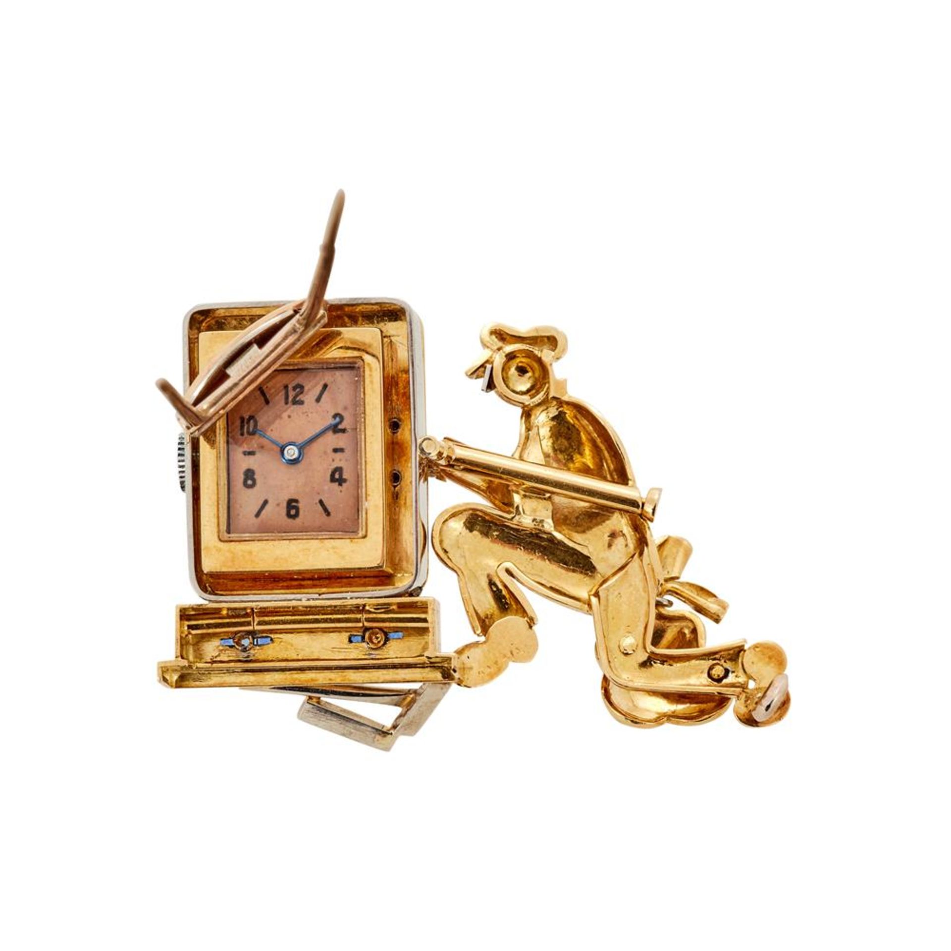 A 1940S NOVELTY SAFECRACKER WATCH BROOCH - Bild 3 aus 4