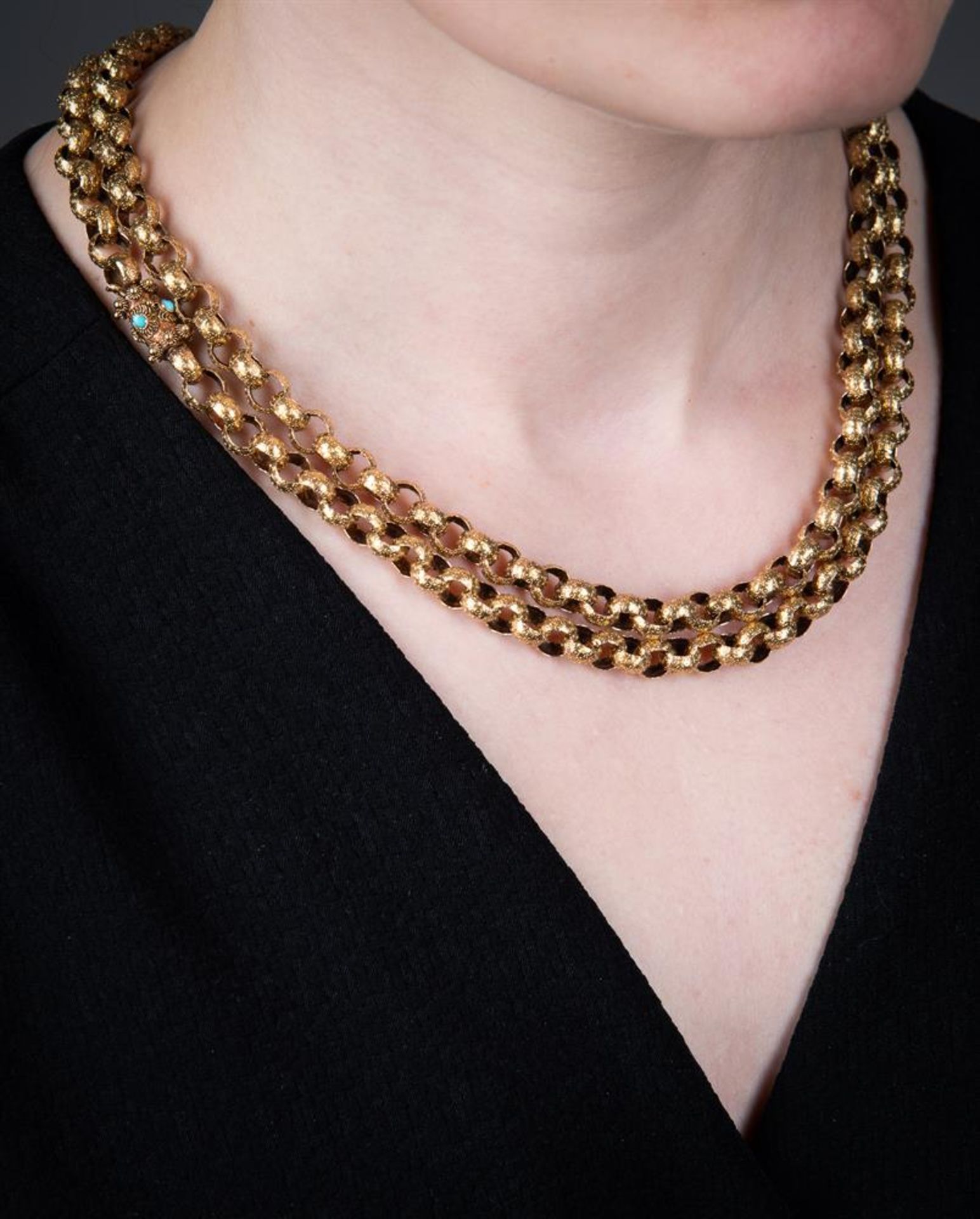 A REGENCY GOLD LONG CHAIN, CIRCA 1820 - Image 3 of 3