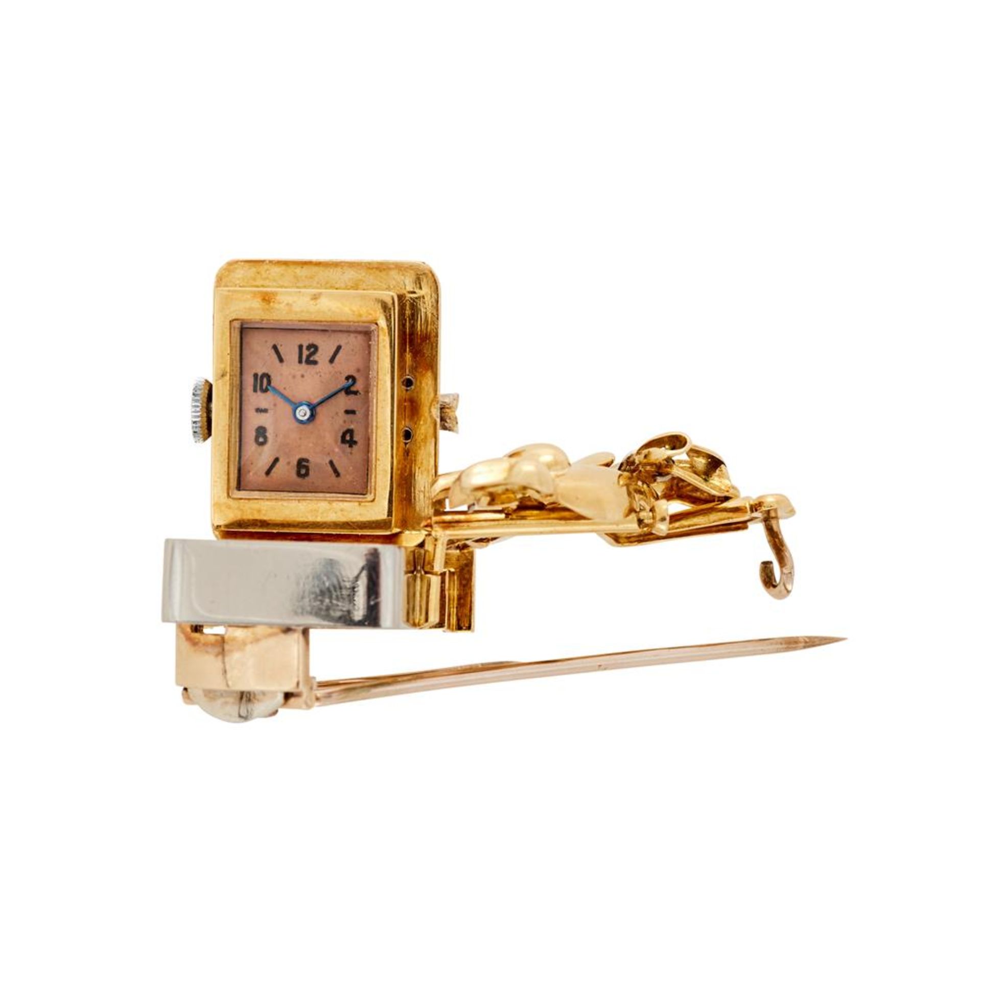 A 1940S NOVELTY SAFECRACKER WATCH BROOCH - Bild 4 aus 4