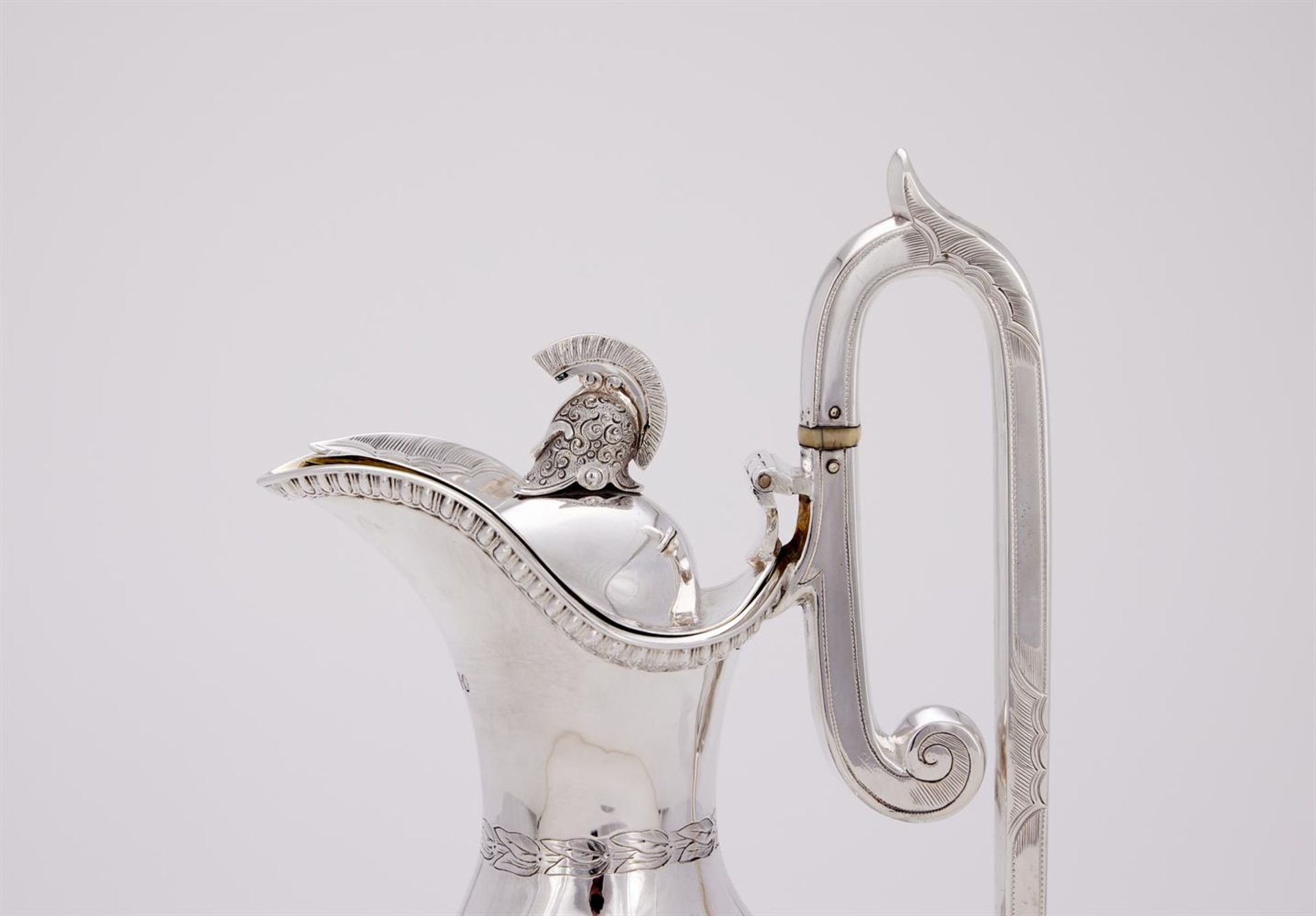 Y A CASED VICTORIAN SILVER EWER - Image 4 of 4