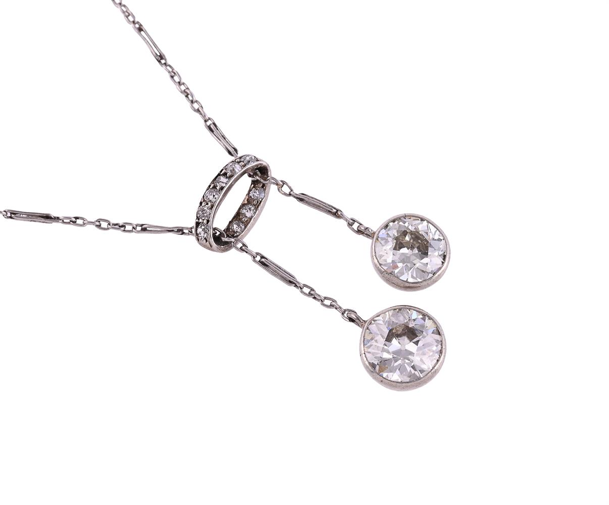 AN EDWARDIAN DIAMOND NÉGLIGÉE NECKLACE, CIRCA 1910