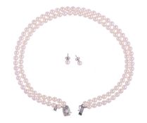 MIKIMOTO, AN AKOYA CULTURED PEARL NECKLACE AND EAR STUDS, CIRCA 2012