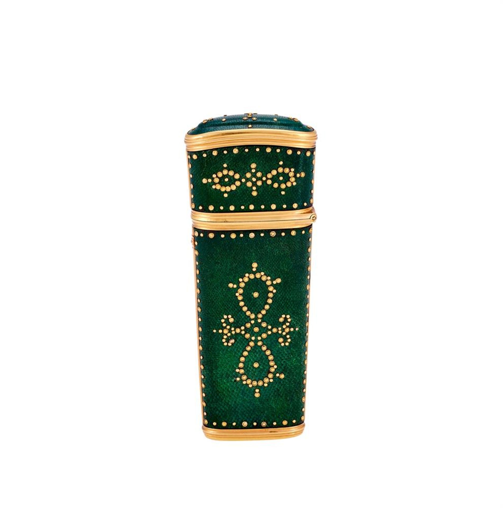 A GILT METAL AND SHAGREEN ETUI