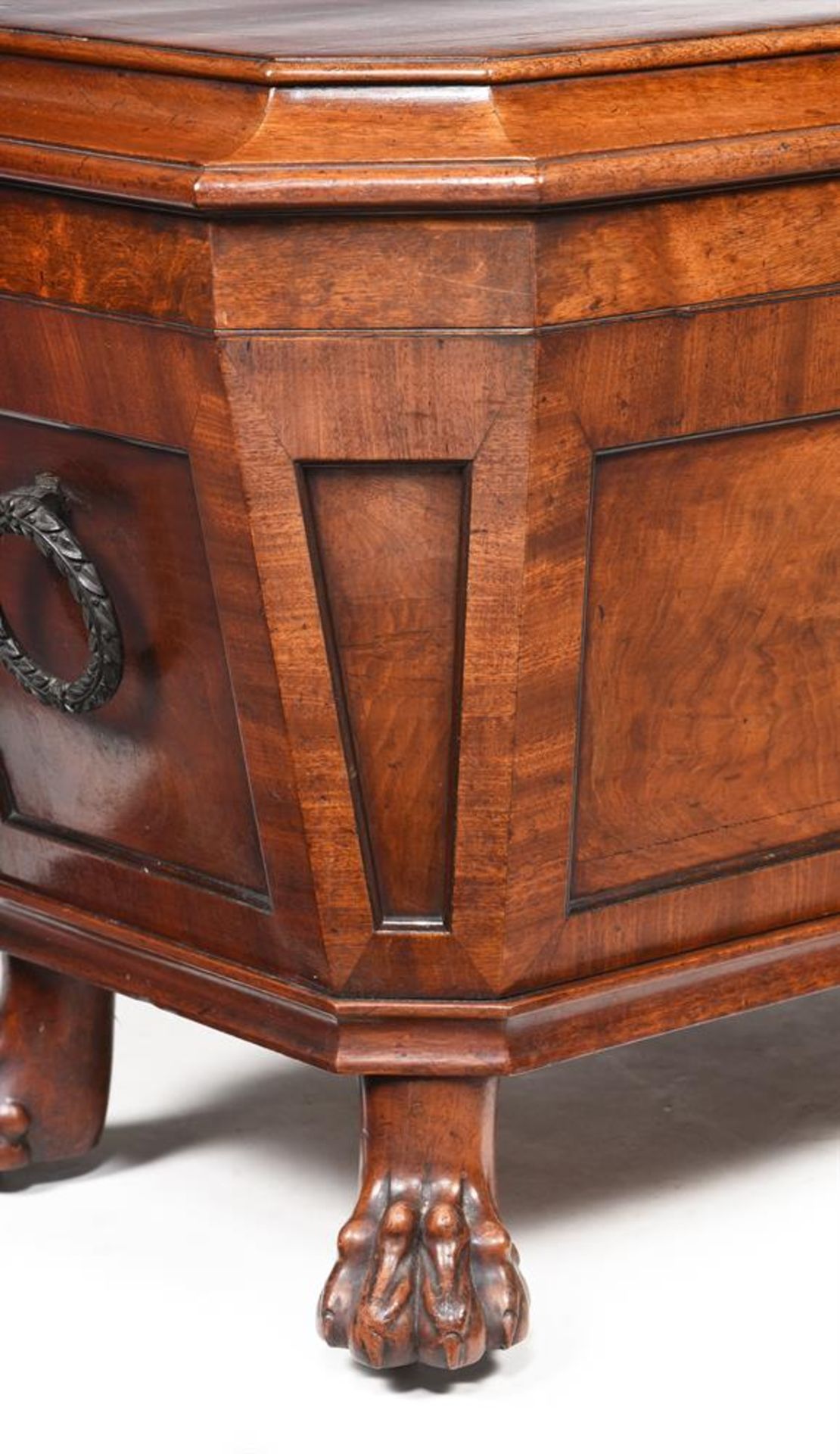 A GEORGE IV MAHOGANY WINE COOLER, STAMPED 'M. WILLSON 68 GREAT QUEEN STREET', CIRCA 1830 - Image 3 of 5