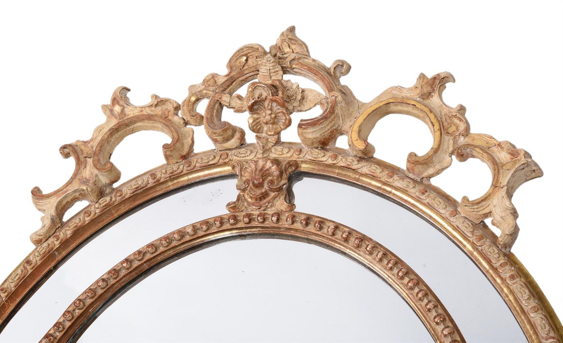 A FRENCH OVAL GILT GESSO MIRROR, IN LOUIS XV STYLE, 19TH CENTURY - Image 2 of 4