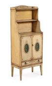 A REGENCY PAINTED WATERFALL BOOKCASE, CIRCA 1815