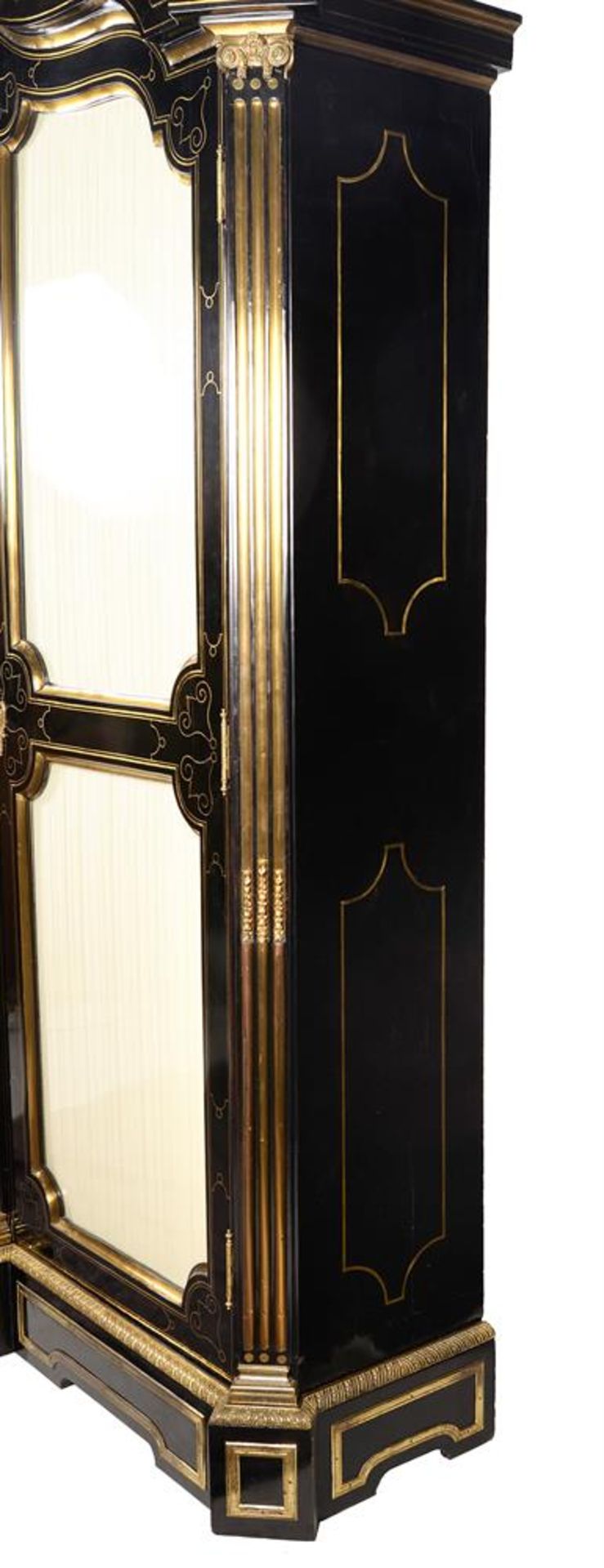 Y A LOUIS XIV EBONY AND BRASS INLAID ARMOIRE, EARLY 18TH CENTURY - Image 7 of 8