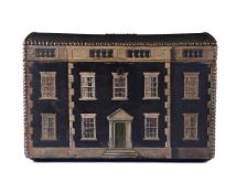 AN UNUSUAL PAINTED 'COUNTRY HOUSE' BOX OR TRUNK, LATE 18TH/EARLY 19TH CENTURY AND LATER