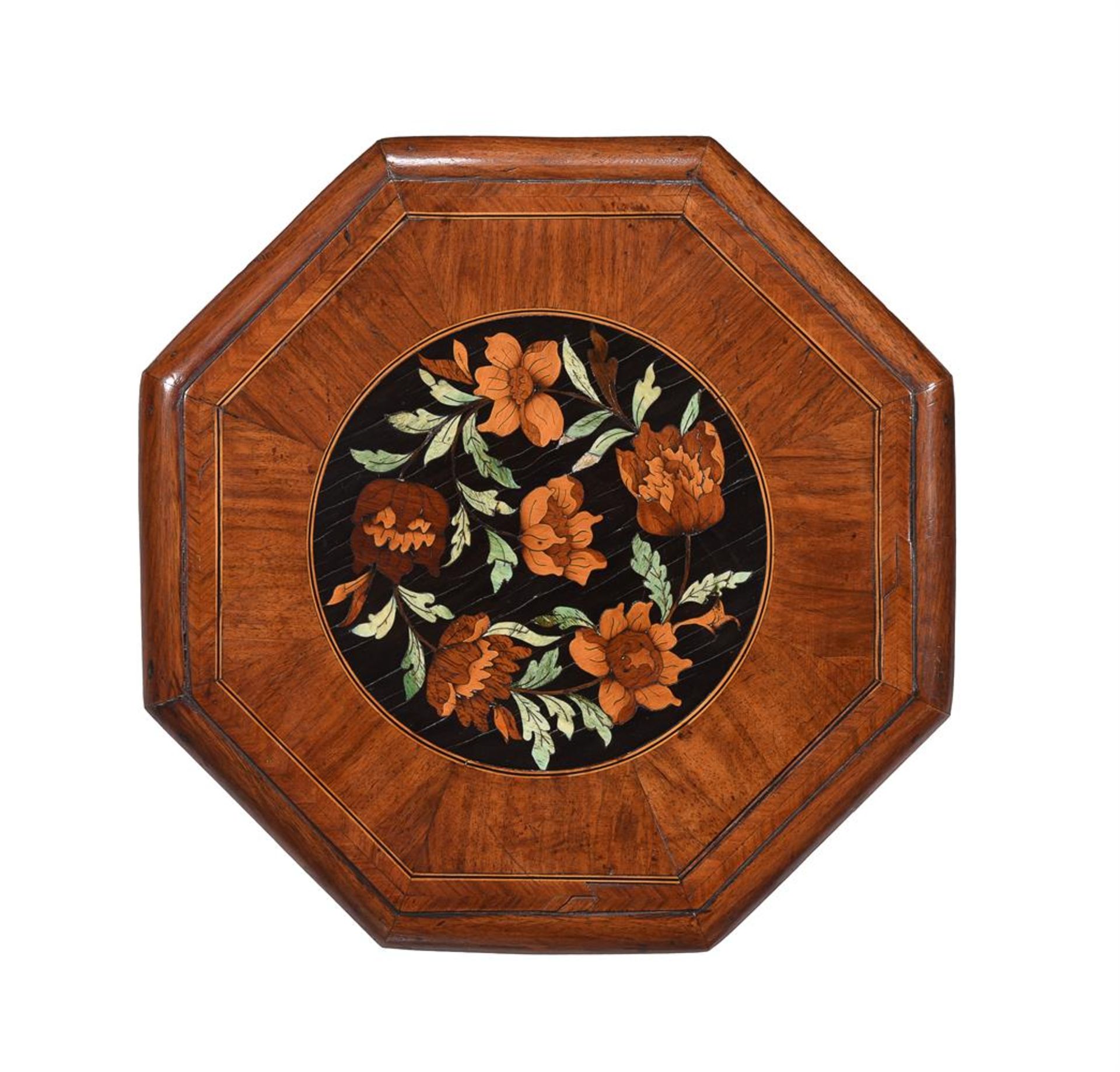 A PAIR OF WALNUT AND MARQUETRY CANDLE STANDS, 17TH CENTURY AND LATER ELEMENTS - Image 2 of 4