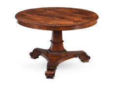 Y A REGENCY ROSEWOOD CENTRE TABLE, IN THE MANNER OF GILLOWS, CIRCA 1820