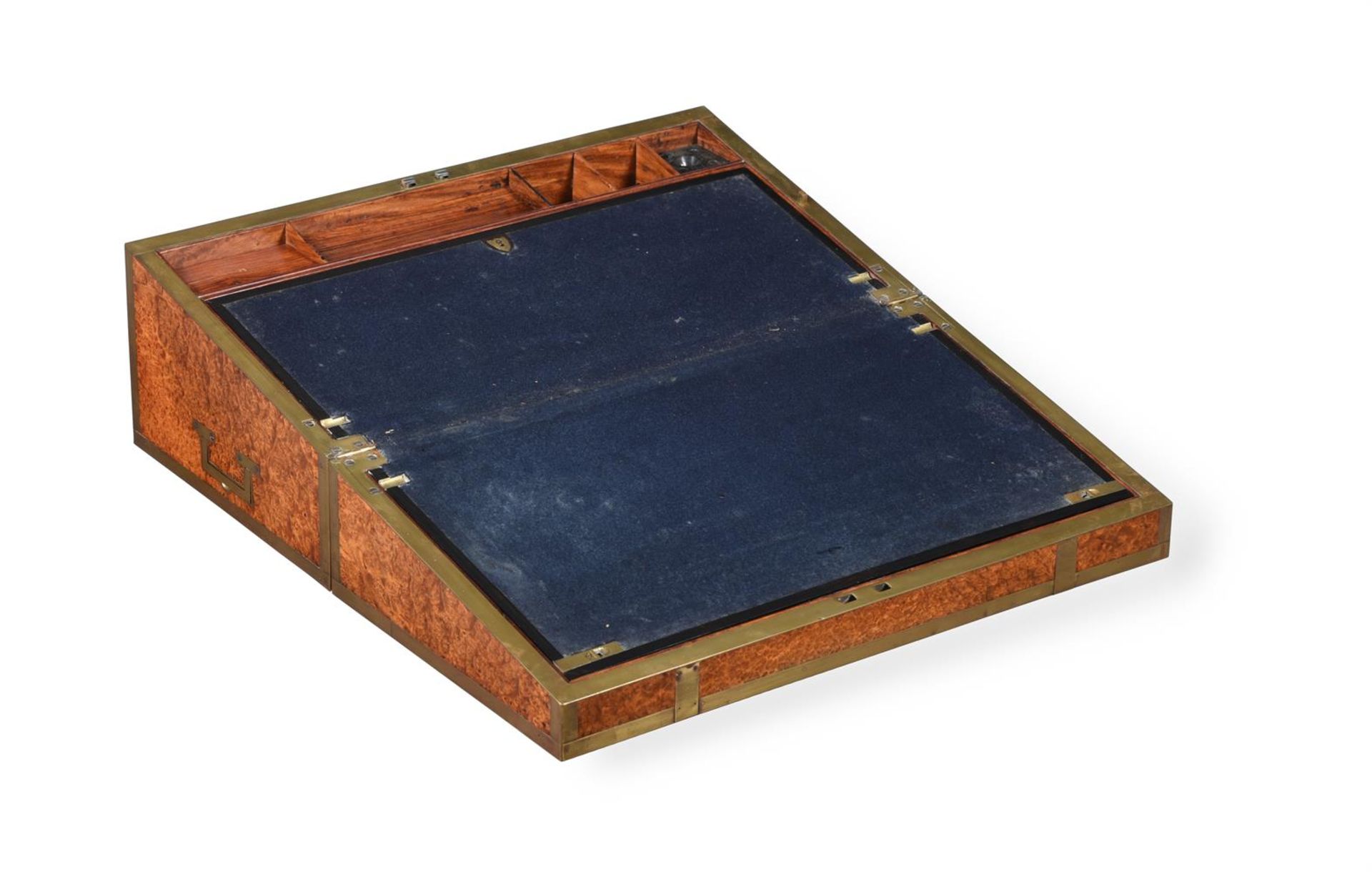 AN ANGLO CHINESE BURR EXOTIC HARDWOOD WRITING BOX, WITH A LATER WALNUT STAND, CIRCA 1830 - Bild 2 aus 4