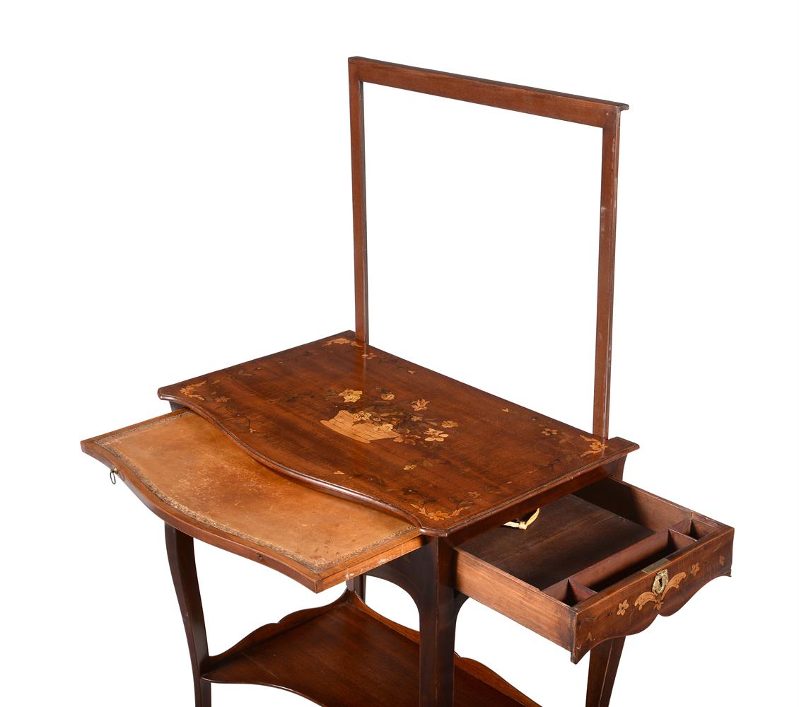 A GEORGE III MAHOGANY AND MARQUETRY WRITING OR SIDE TABLE, THIRD QUARTER 18TH CENTURY - Image 4 of 4