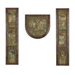 A SET OF THREE FRAMED OPUS ANGLICANUM VESTMENT NEEDLEWORK PANELS, 16TH CENTURY