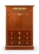 AN EMPIRE 'PLUM PUDDING' MAHOGANY AND ORMOLU MOUNTED SECRETAIRE A ABBATANT BY JACOB FRERES