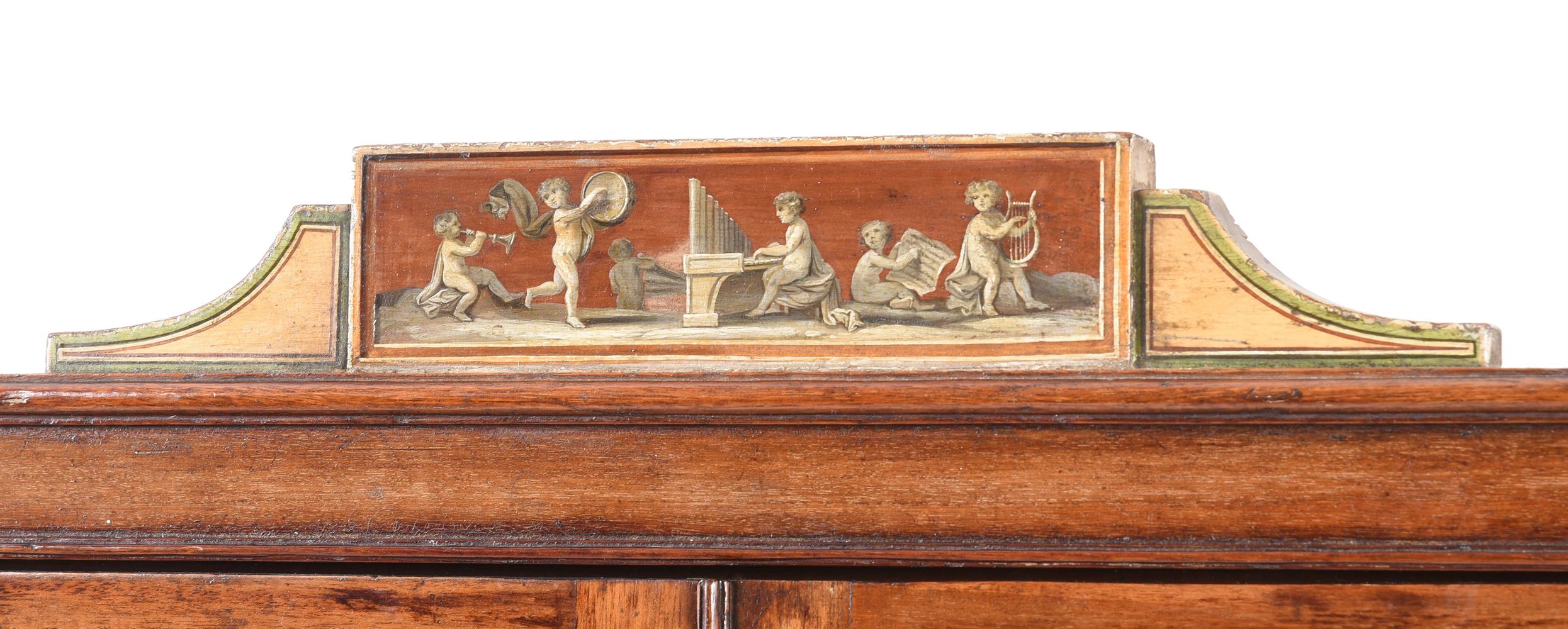 A GEORGE III MAHOGANY AND PAINTED WALL CABINET OR BOOKCASE, LATE 18TH CENTURY - Image 3 of 4