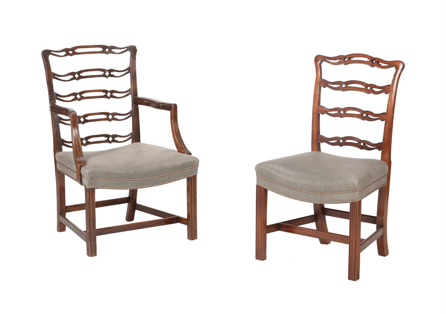 A SET OF TWELVE MAHOGANY DINING CHAIRS, IN PART 19TH CENTURY AND LATER - Image 3 of 5