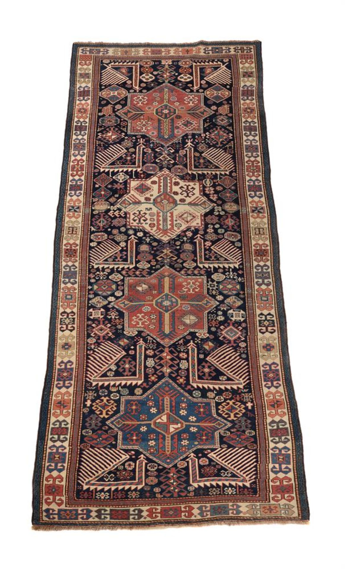 AN AKSTAFA GALLERY CARPET, approximately 320 x 120cm