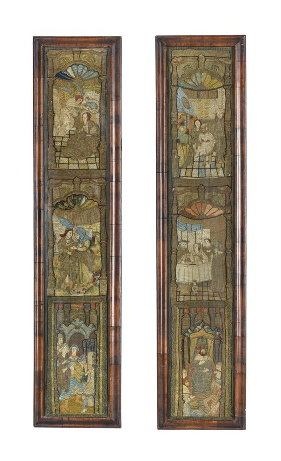 A SET OF THREE FRAMED OPUS ANGLICANUM VESTMENT NEEDLEWORK PANELS, 16TH CENTURY - Image 2 of 6