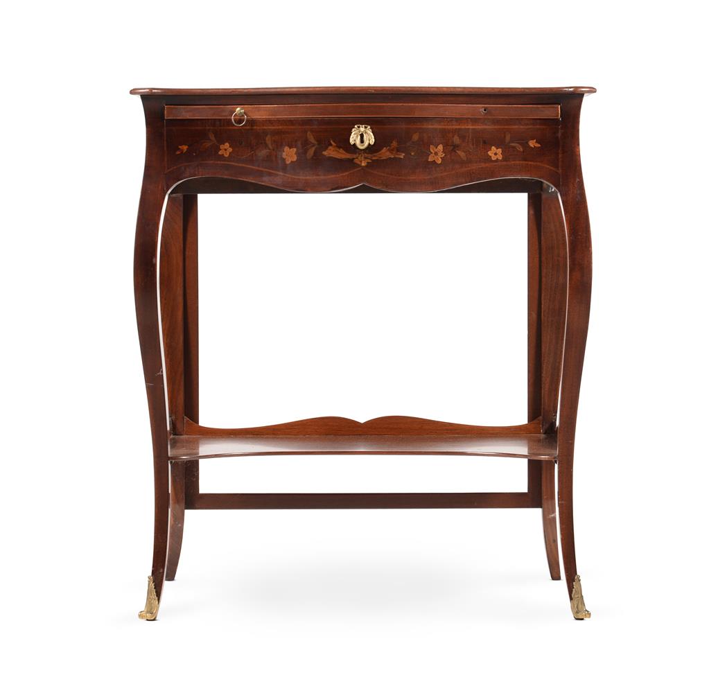 A GEORGE III MAHOGANY AND MARQUETRY WRITING OR SIDE TABLE, THIRD QUARTER 18TH CENTURY - Image 2 of 4