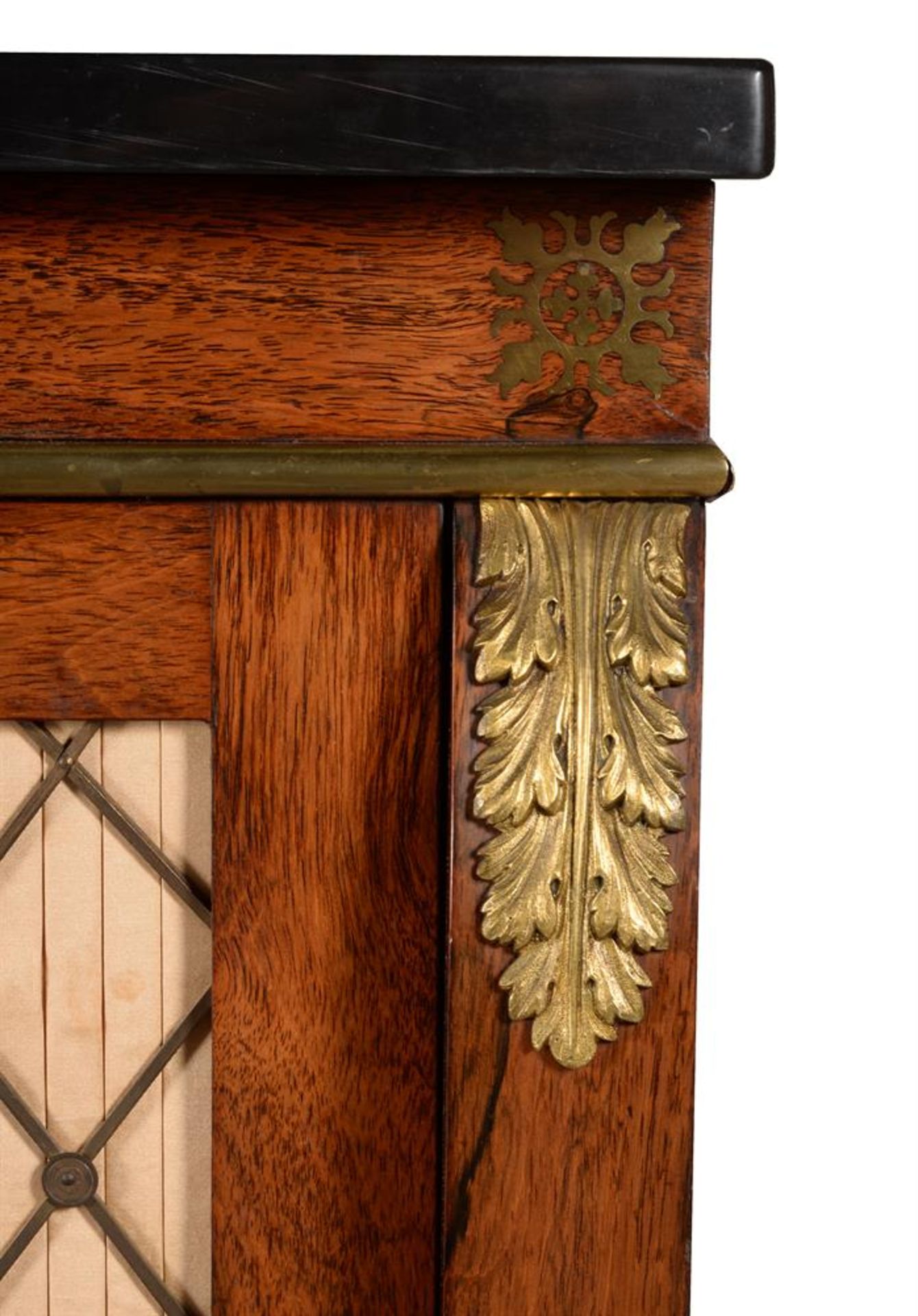 Y A REGENCY ROSEWOOD AND BRASS INLAID SIDE CABINET, CIRCA 1815 - Image 2 of 3