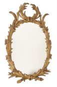 A GEORGE III GILTWOOD WALL MIRROR, IN THE MANNER OF JOHN LINNELL, CIRCA 1780