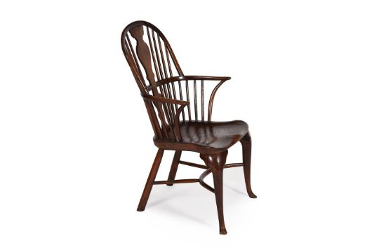 A FRUITWOOD, ELM AND ASH WINDSOR ARMCHAIR, LAST QUARTER 18TH CENTURY - Image 2 of 6