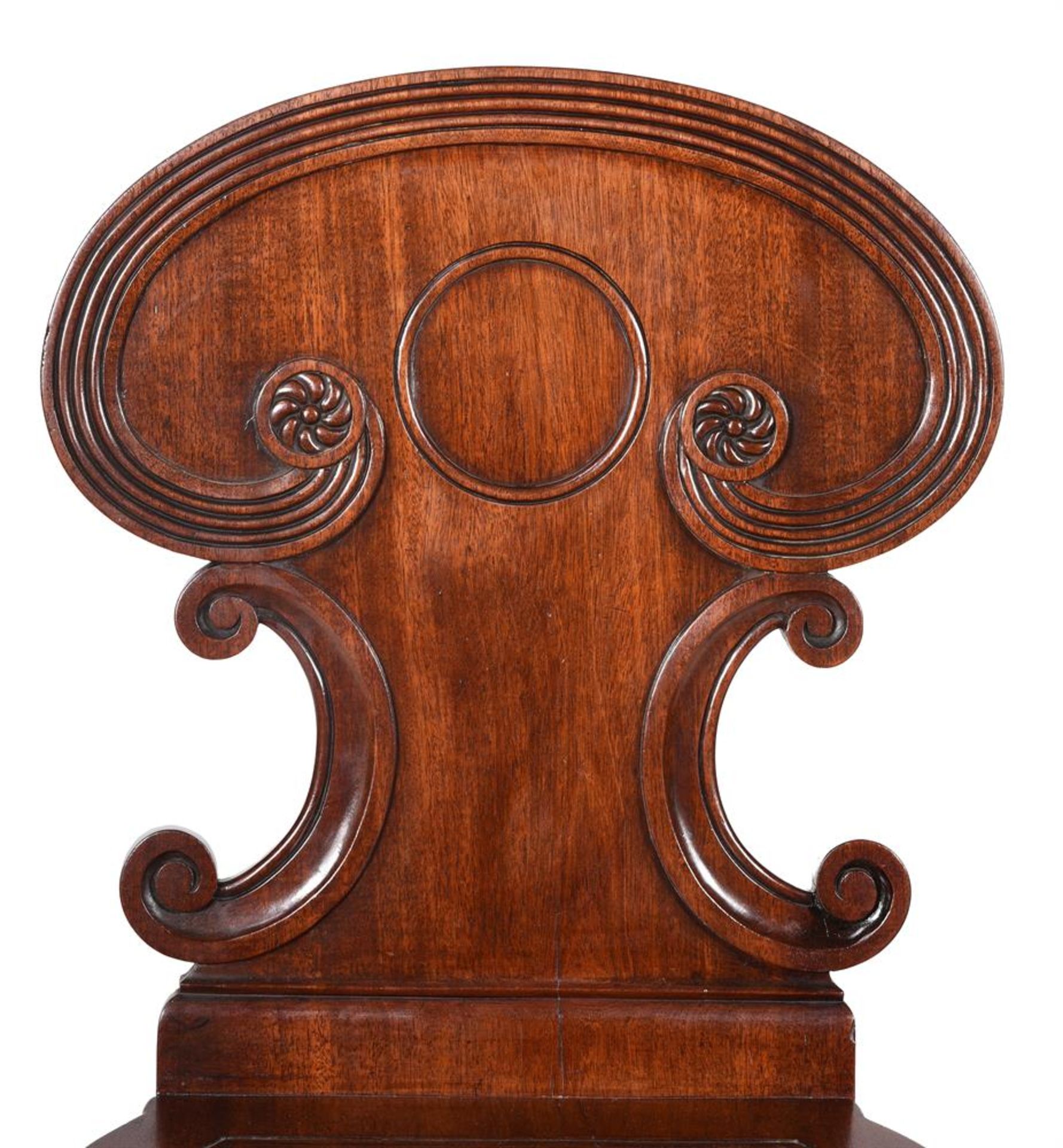 A PAIR OF REGENCY MAHOGANY HALL CHAIRS, ATTRIBUTED TO GILLOWS, CIRCA 1815 - Bild 3 aus 6